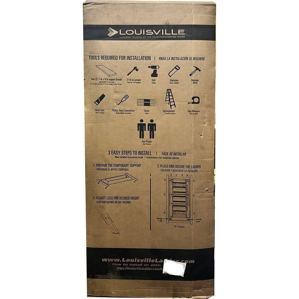 Louisville AA2210 Aluminum Attic Ladder  Louisville AA2210 Aluminum Attic Ladder